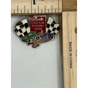 Speedway Lions Club Indiana Racing Pin Vintage Collector Lapel Badge Gift